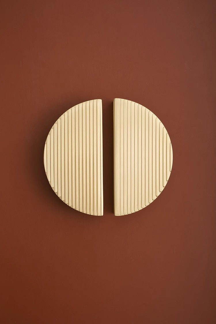 Semicircle Brass Drawer Pulls Door Handles Wardrobe Cupboard Bookcase Kitchen Cabinet Dresser Gold Pulls Modern Home Decor