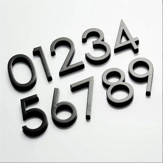 Self-adhesive House Numbers Symbols Alphabet for Address Door Mailbox Decor Modern House Numbers Resin
