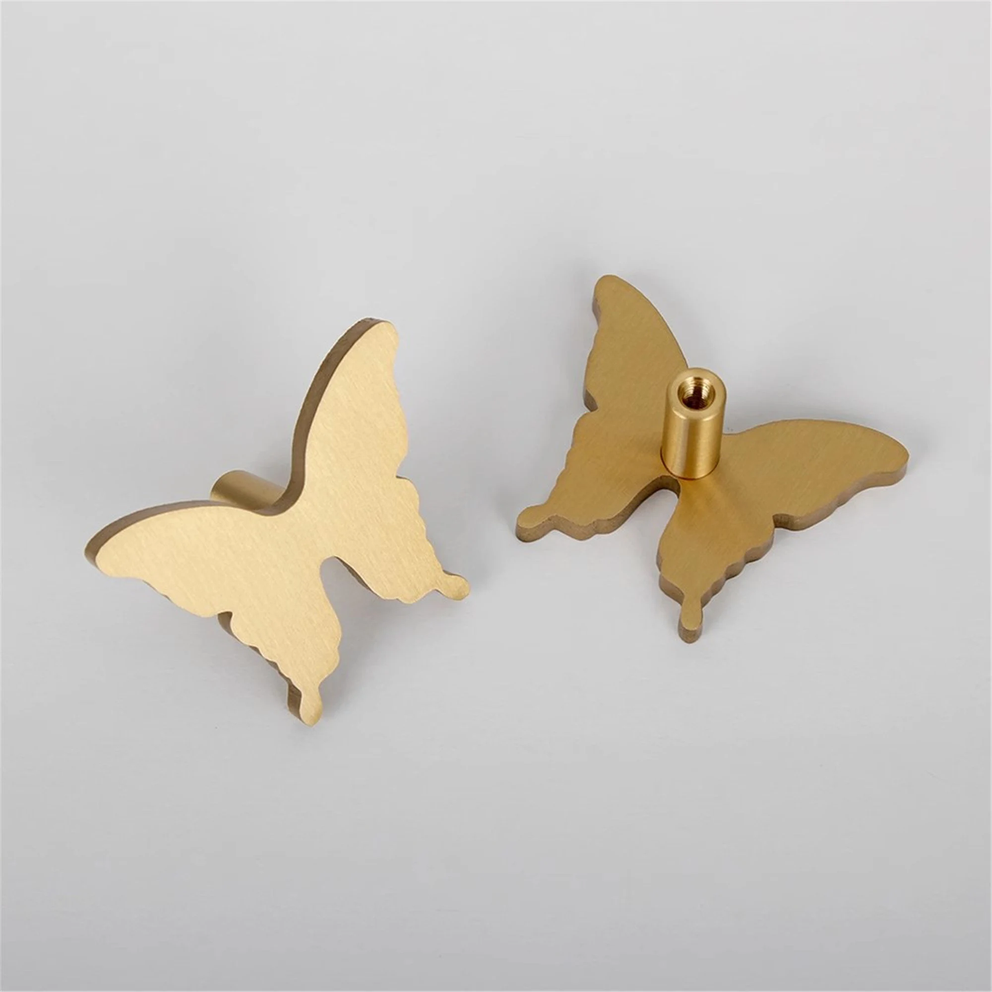 Brass Drawer Pulls Modern Butterfly Wardrobe Handles Cupboard Kitchen Cabinet Dresser Knob Hardware Home Decor