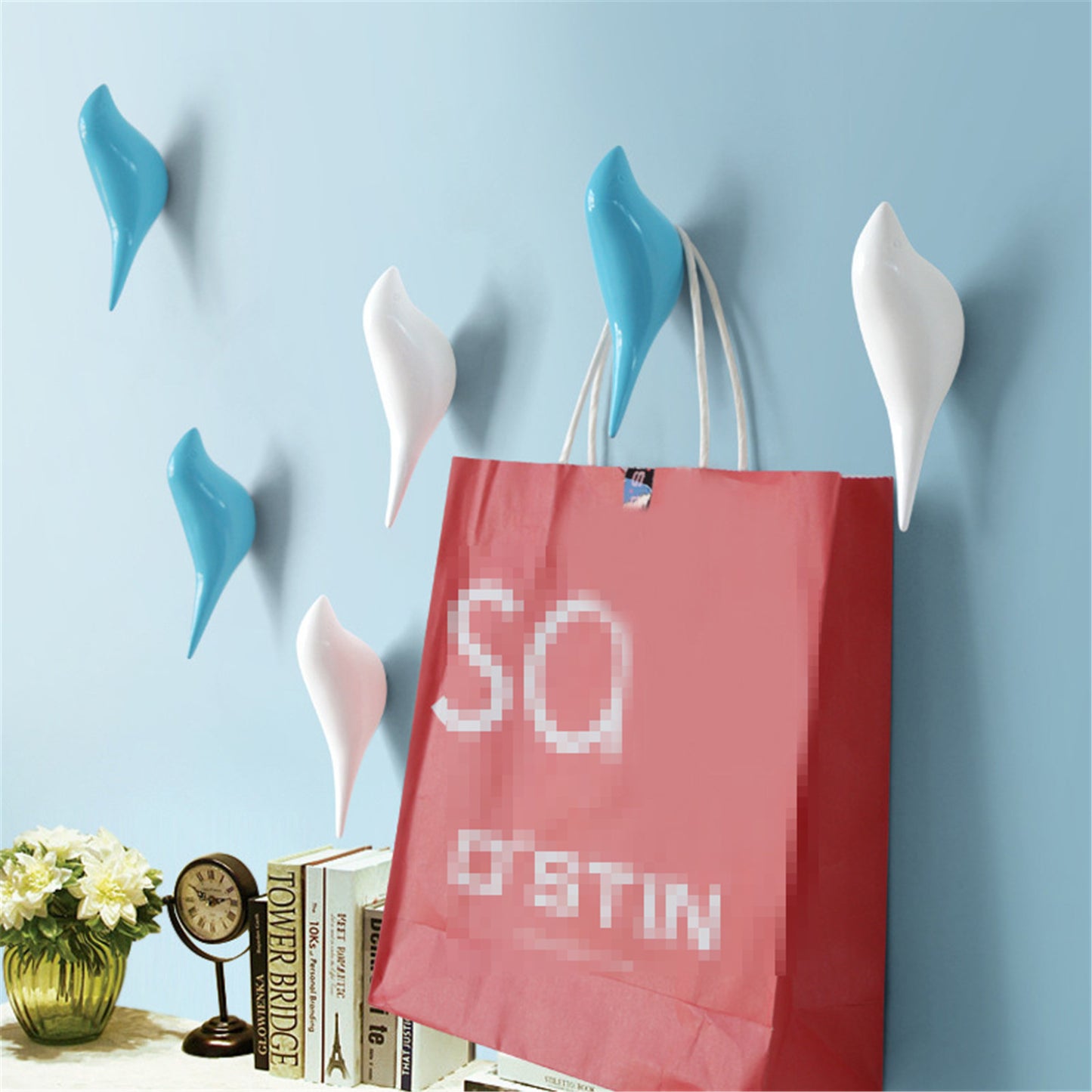 Bird Hooks Coat Wall Hook Wall-mounted Coat Hangers Racks Hooks Bathroom Towel Scarves Hook Clothes-Hook Resin