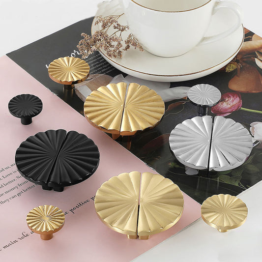 Brass Drawer Pulls Semi Circle Drawer Handles Cupboard Kitchen Cabinet Dresser Knob Hardware Gold Silver Black