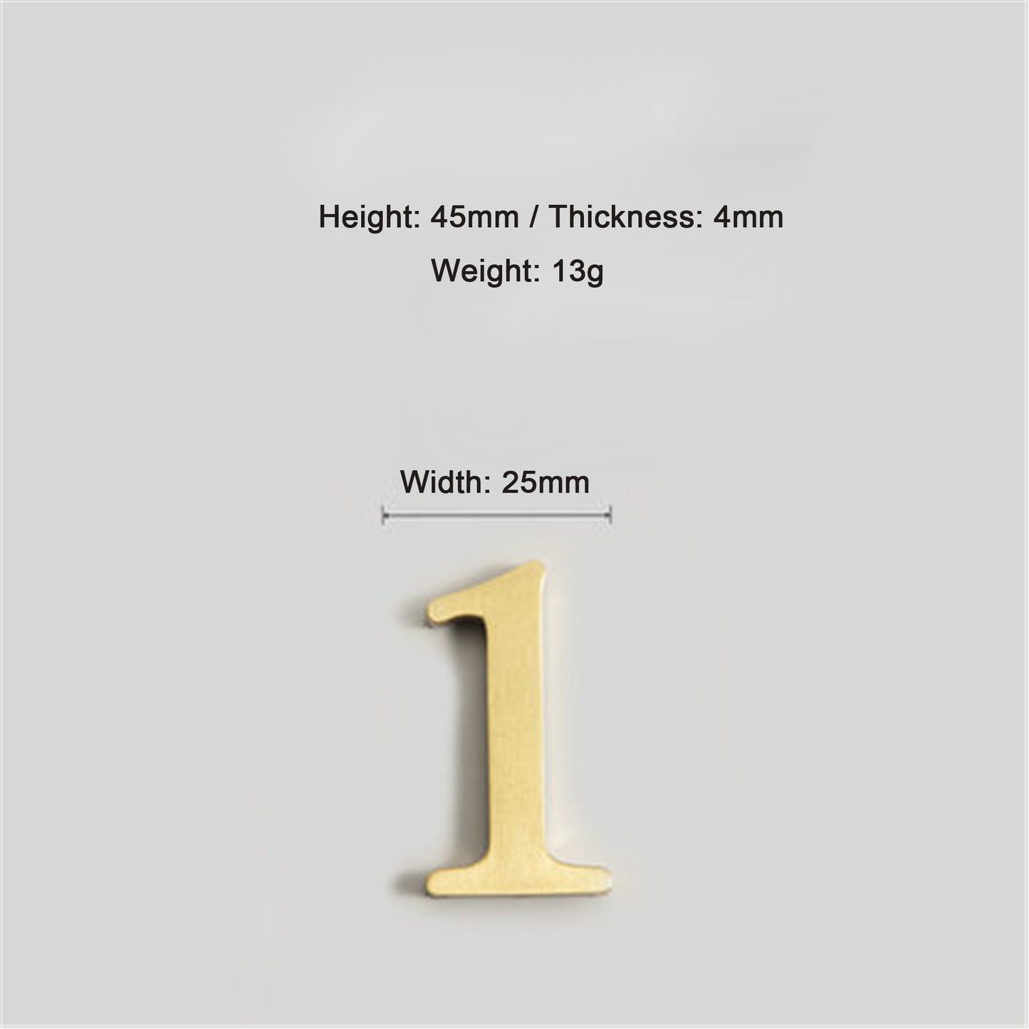 Self-adhesive Brass House Numbers Symbols Alphabet for Address Door Mailbox Decor Modern Golden House Numbers