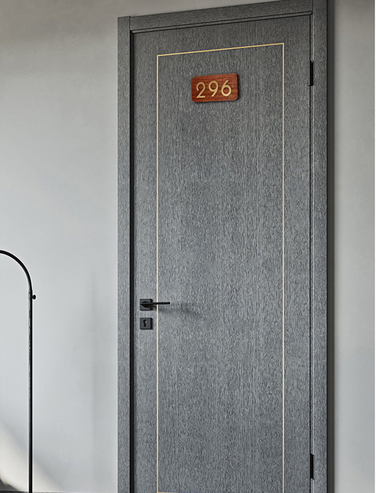 Self-adhesive Brass House Door Numbers for Address Door Mailbox Modern Golden Black House Numbers