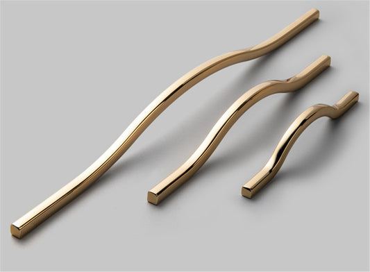Drawer Pulls Modern Curved Arch Drawer Handles Cupboard Kitchen Cabinet Dresser Door Long Pull Hardware Zinc Alloy