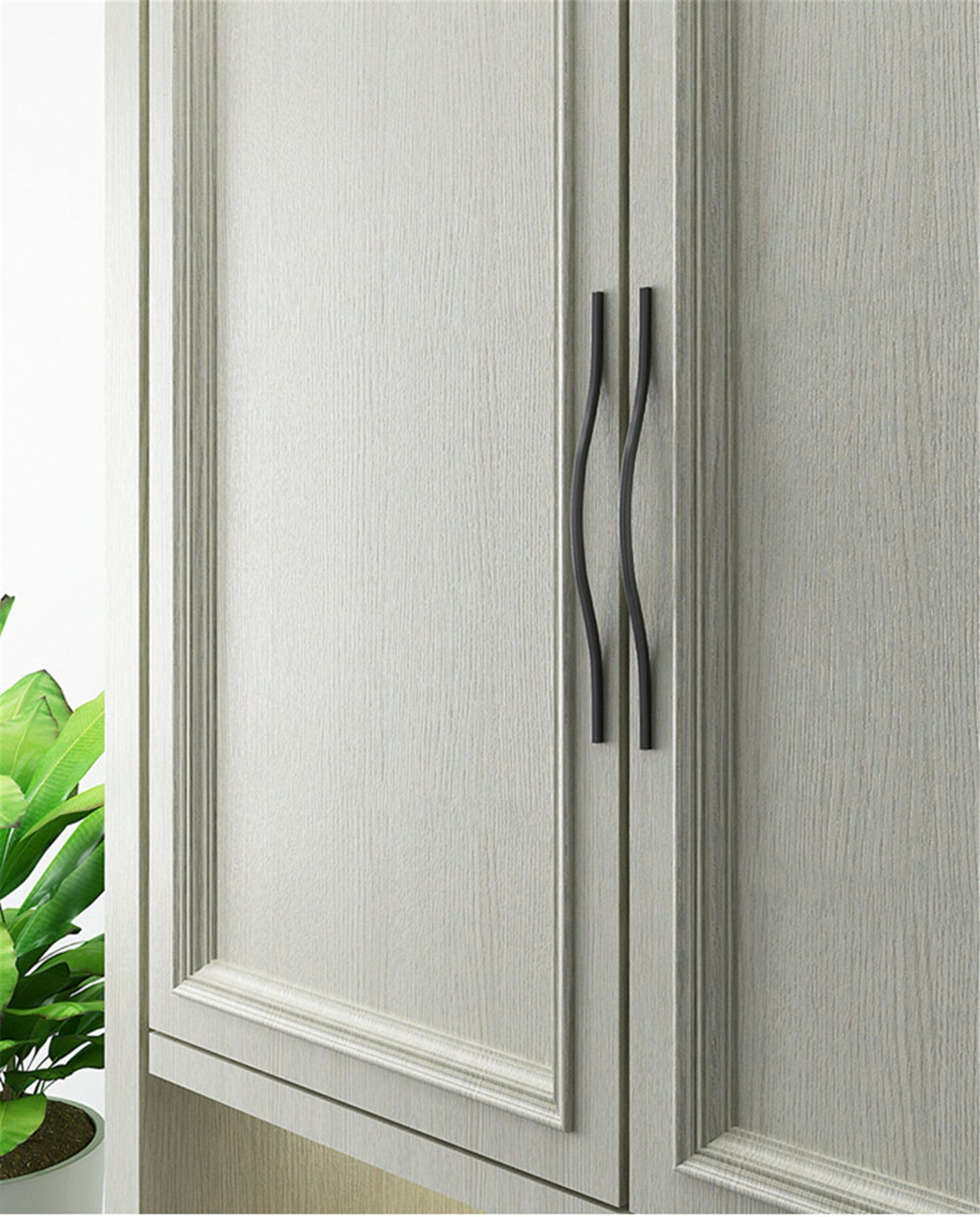Drawer Pulls Modern Curved Arch Drawer Handles Cupboard Kitchen Cabinet Dresser Door Long Pull Hardware Zinc Alloy