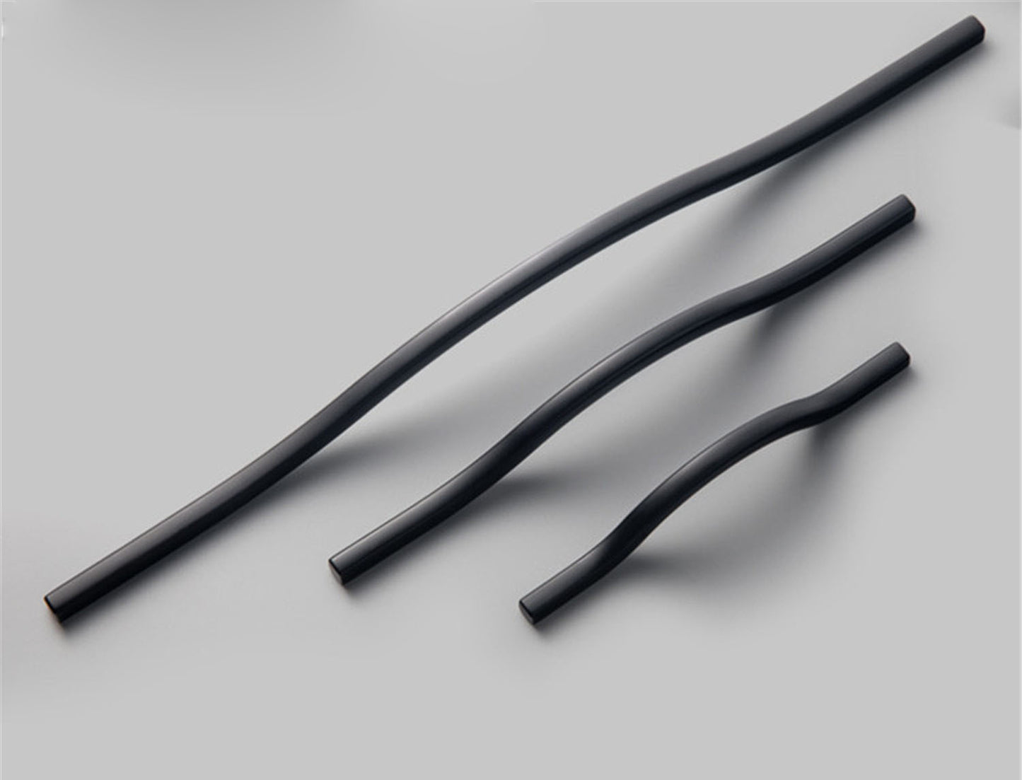 Drawer Pulls Modern Curved Arch Drawer Handles Cupboard Kitchen Cabinet Dresser Door Long Pull Hardware Zinc Alloy