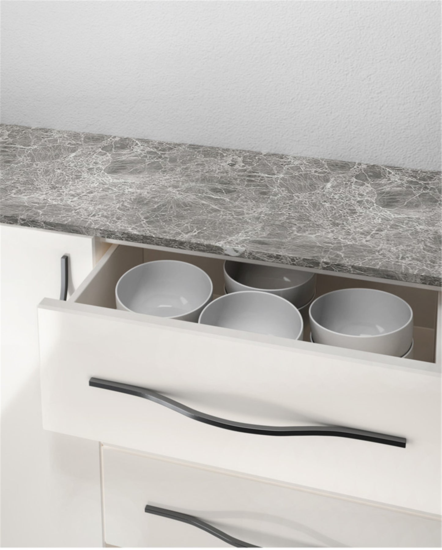 Drawer Pulls Modern Curved Arch Drawer Handles Cupboard Kitchen Cabinet Dresser Door Long Pull Hardware Zinc Alloy