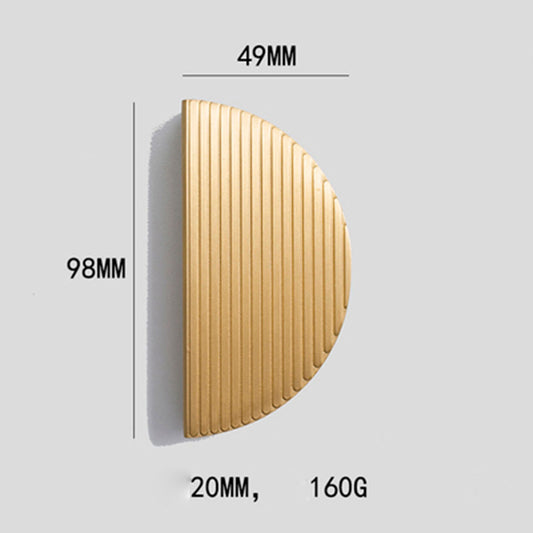 Semicircle Brass Drawer Pulls Door Handles Wardrobe Cupboard Bookcase Kitchen Cabinet Dresser Gold Pulls Modern Home Decor