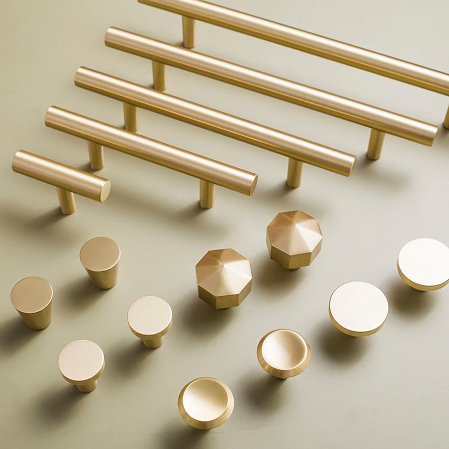 Solid Brass Drawer Pulls Modern Knobs T Bar Drawer Handles Cupboard Cabinet wardrobe Dresser Pull Hardware Handle