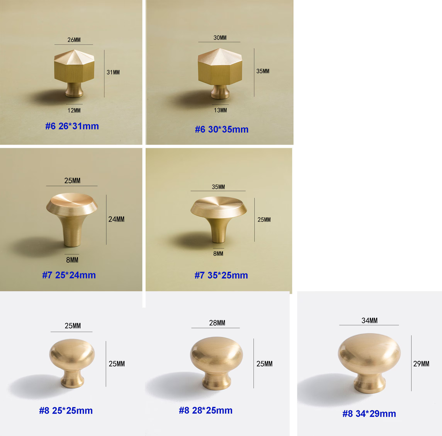 Solid Brass Drawer Pulls Modern Knobs T Bar Drawer Handles Cupboard Cabinet wardrobe Dresser Pull Hardware Handle