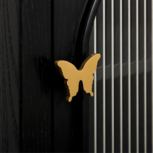 Brass Drawer Pulls Modern Butterfly Wardrobe Handles Cupboard Kitchen Cabinet Dresser Knob Hardware Home Decor