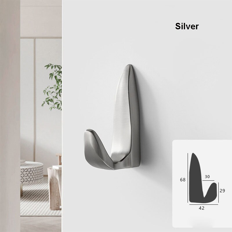 Metal Hooks Coat Wall Hook Wall-mounted Coat Hangers Racks Hooks Bathroom Towel Heavy-duty Hook Hardware