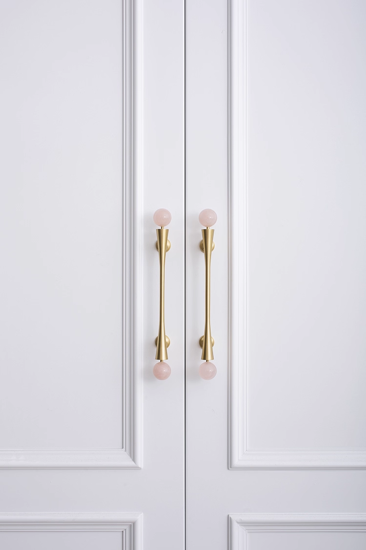 Brass Drawer Pulls Crystal Door Handles Cupboard Kitchen Cabinet Dresser Wardrobe Door Long Pull