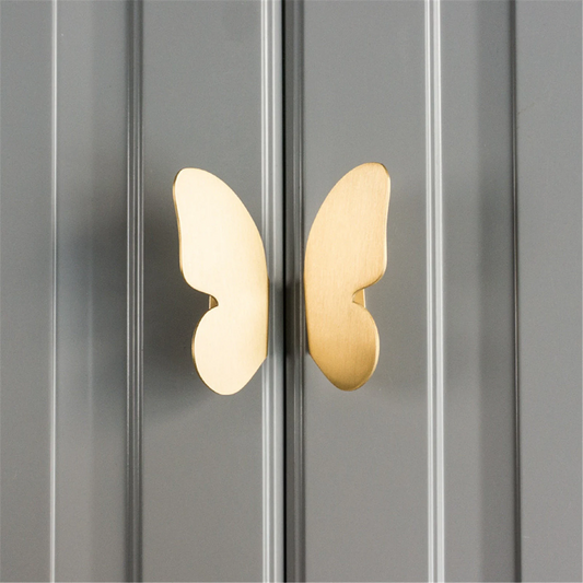 Brass Drawer Pulls Butterfly Drawer Handles Cupboard Kitchen Cabinet Dresser Knob Hardware Gold