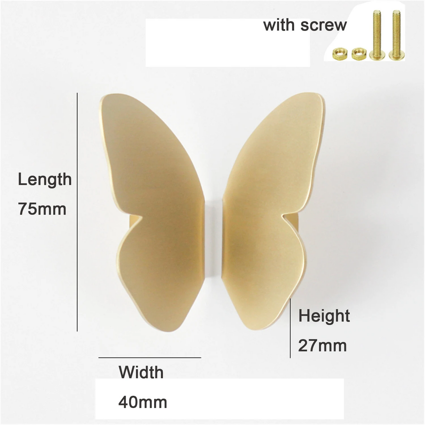 Brass Drawer Pulls Butterfly Drawer Handles Cupboard Kitchen Cabinet Dresser Knob Hardware Gold