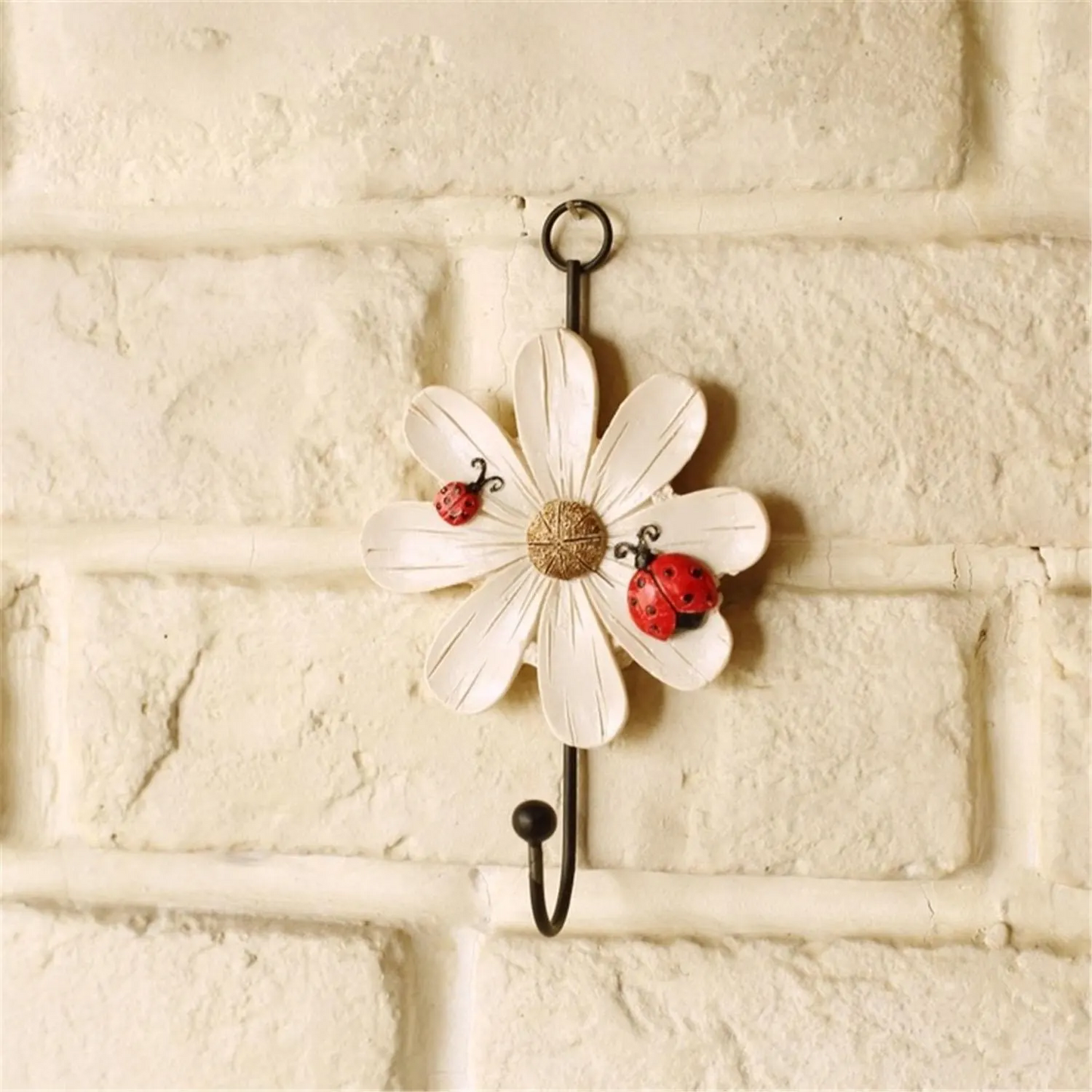 Resin Flower Hooks Coat Wall Hook Wall-mounted Coat Hangers Racks Hooks Bathroom Towel Scarves Keys Hook Clothes-Hook