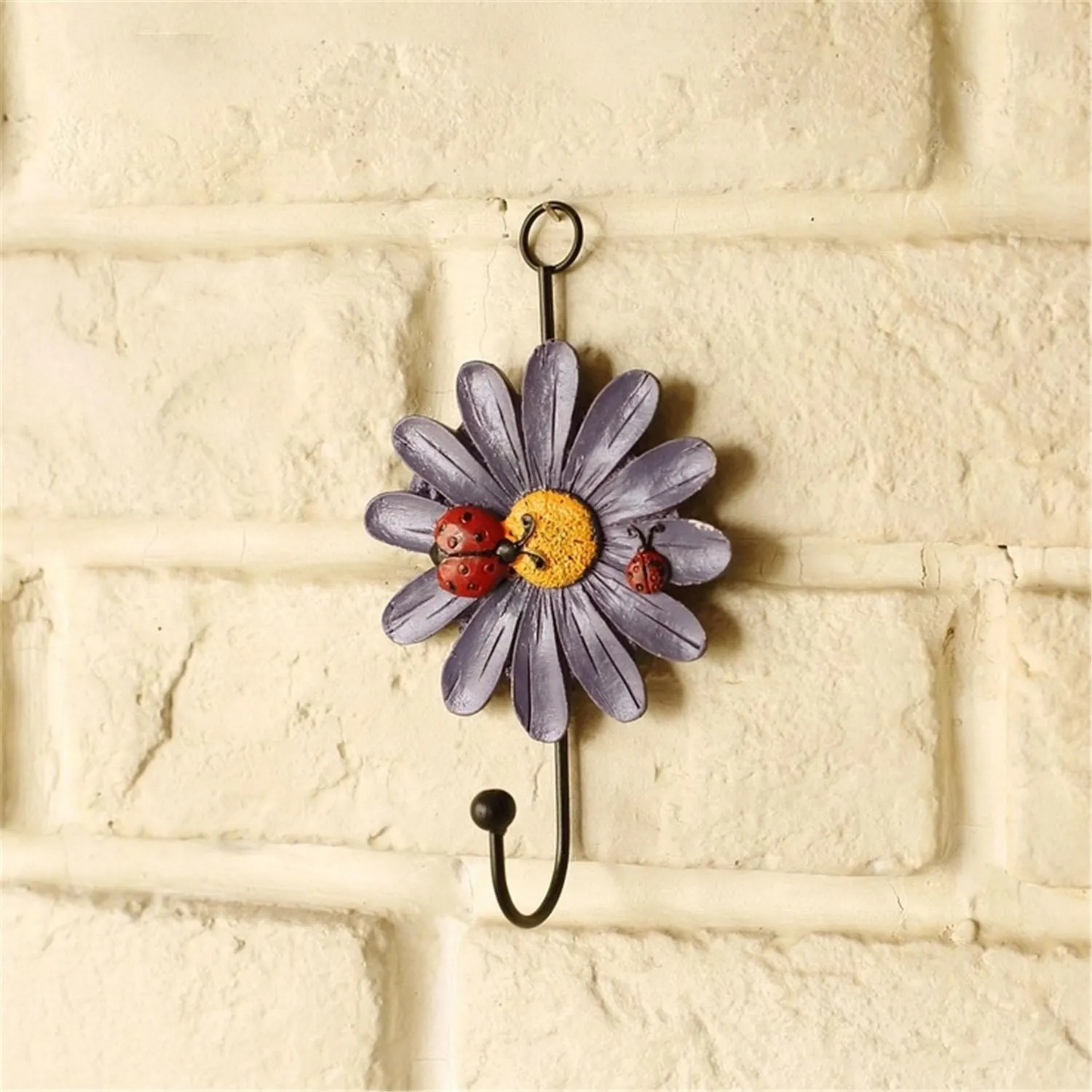 Resin Flower Hooks Coat Wall Hook Wall-mounted Coat Hangers Racks Hooks Bathroom Towel Scarves Keys Hook Clothes-Hook