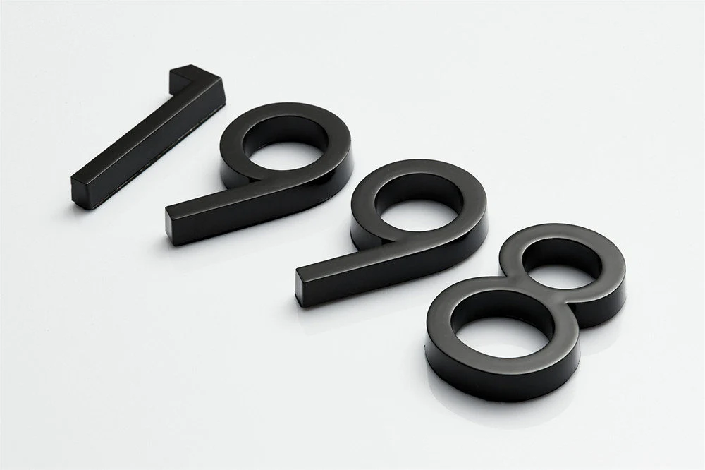 Self-adhesive House Numbers Symbols Alphabet for Address Door Mailbox Decor Modern House Numbers Resin