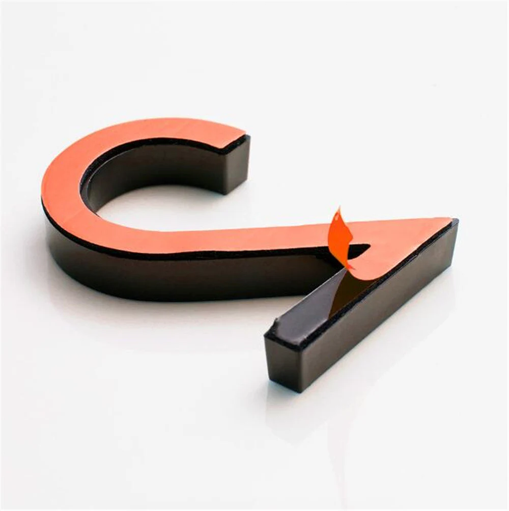 Self-adhesive House Numbers Symbols Alphabet for Address Door Mailbox Decor Modern House Numbers Resin