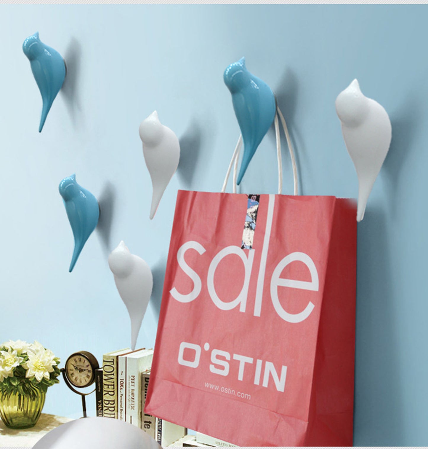 Bird Hooks Coat Wall Hook Wall-mounted Coat Hangers Racks Hooks Bathroom Towel Scarves Keys Hook Clothes-Hook