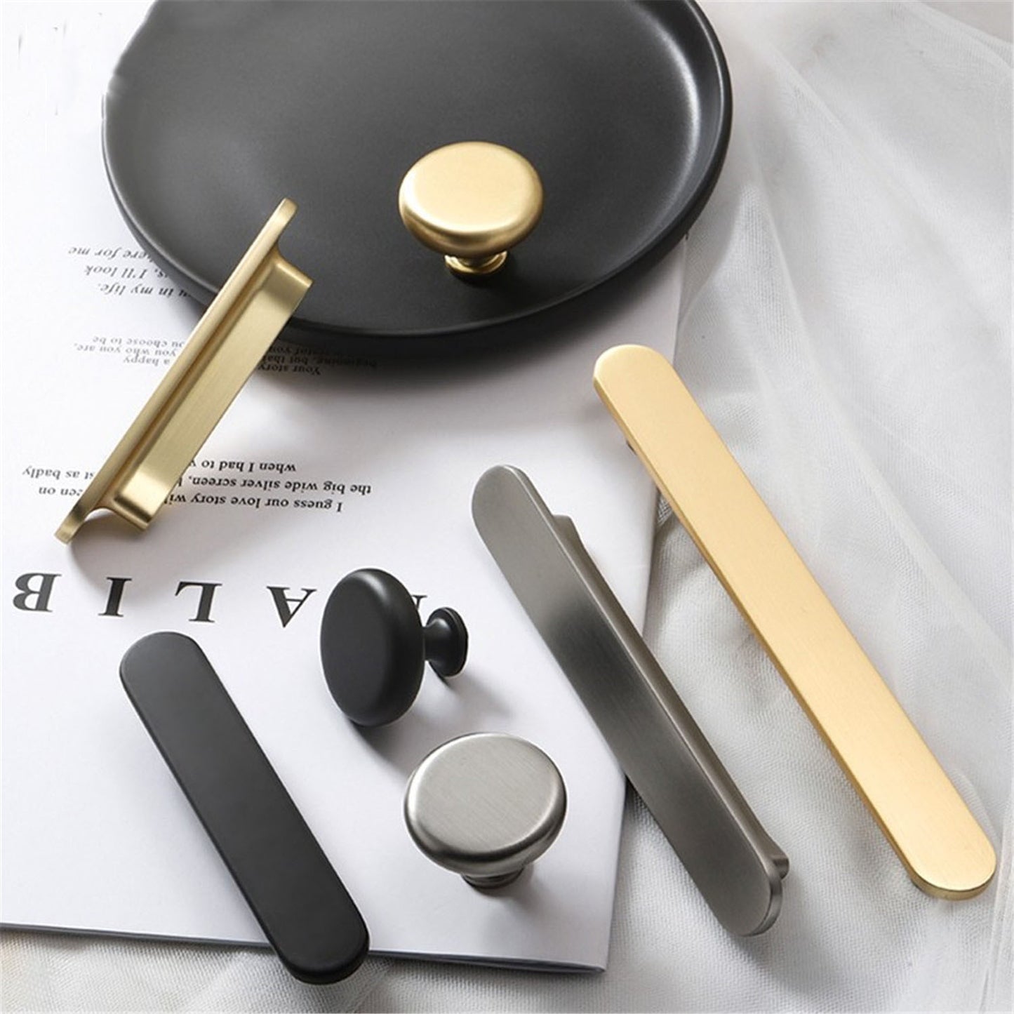 Zinc Alloy Drawer Pulls Modern Curved Arch Drawer Handles Cupboard Kitchen Cabinet Wardrobe Door Long Pull