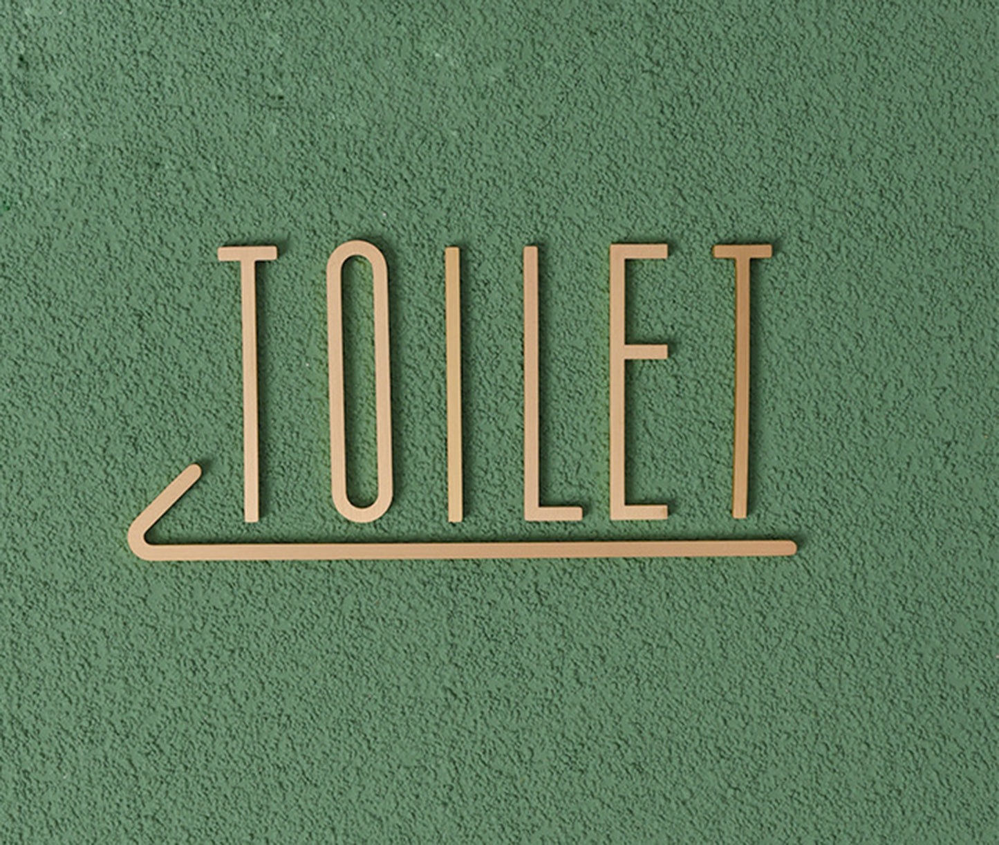Gold Self-adhesive Brass Toilet Signage Bathroom Sign Male and Female Toilet Sign
