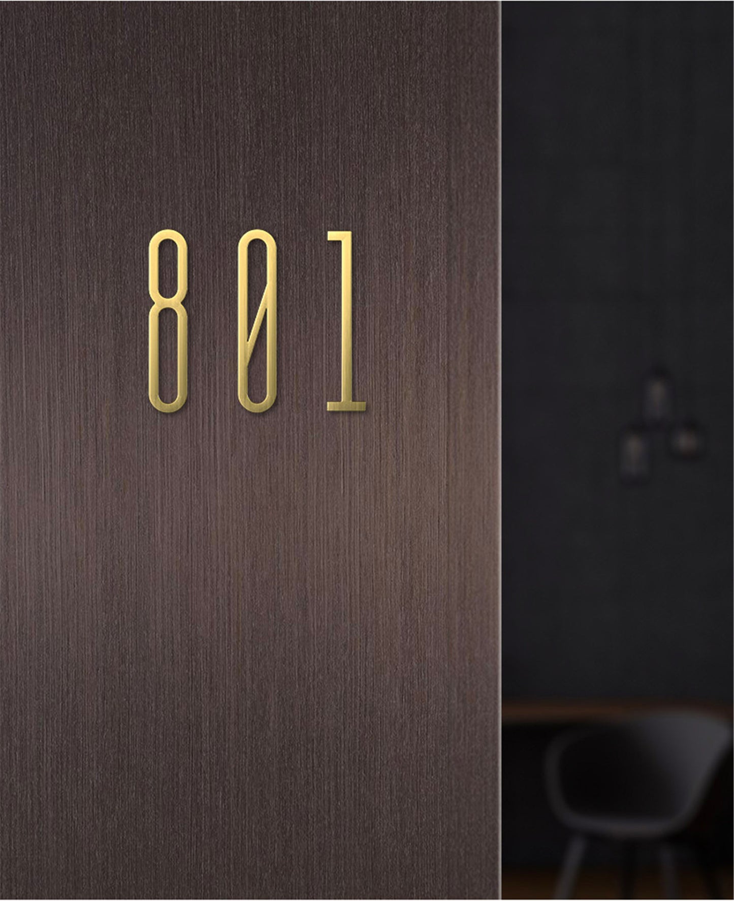 7cm Self-adhesive Brass House Numbers Symbols Alphabet Letter for Address Door Mailbox Decor