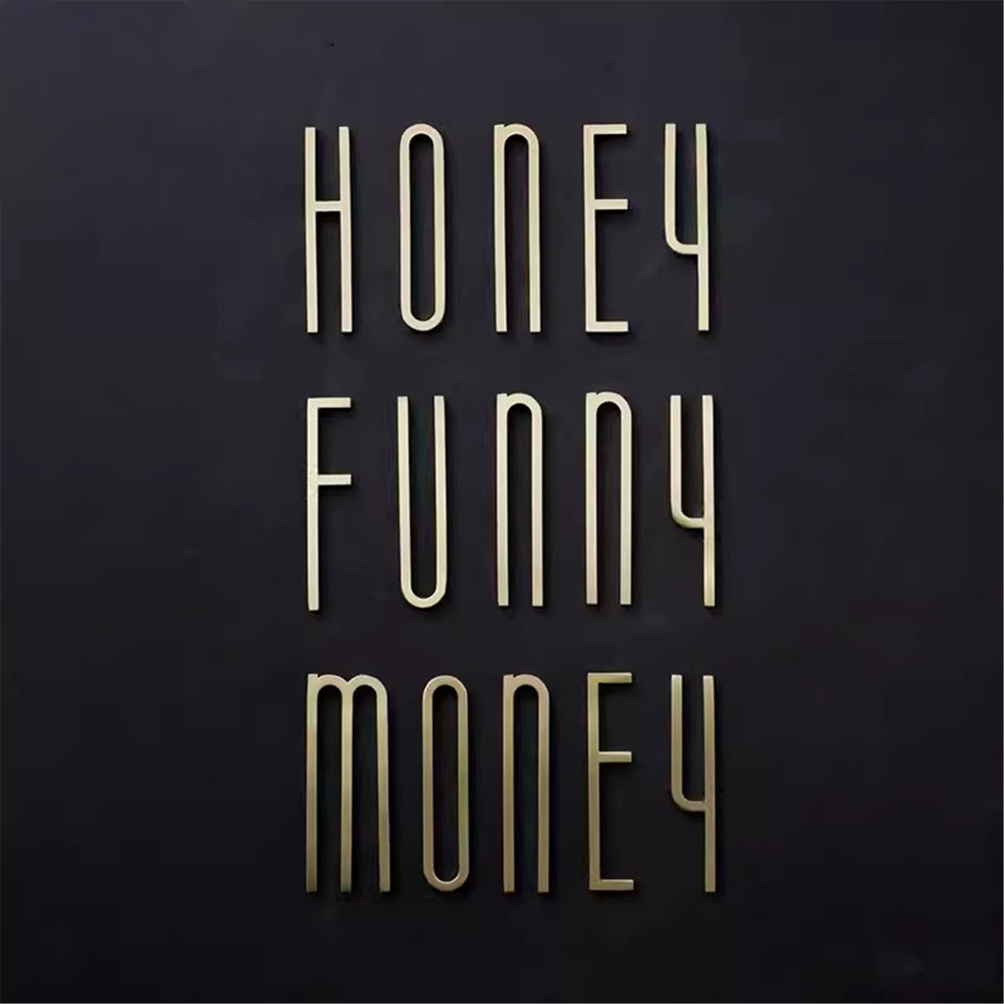 7cm Self-adhesive Brass House Numbers Symbols Alphabet Letter for Address Door Mailbox Decor