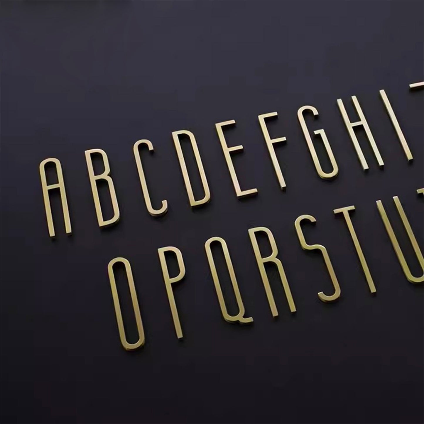 7cm Self-adhesive Brass House Numbers Symbols Alphabet Letter for Address Door Mailbox Decor