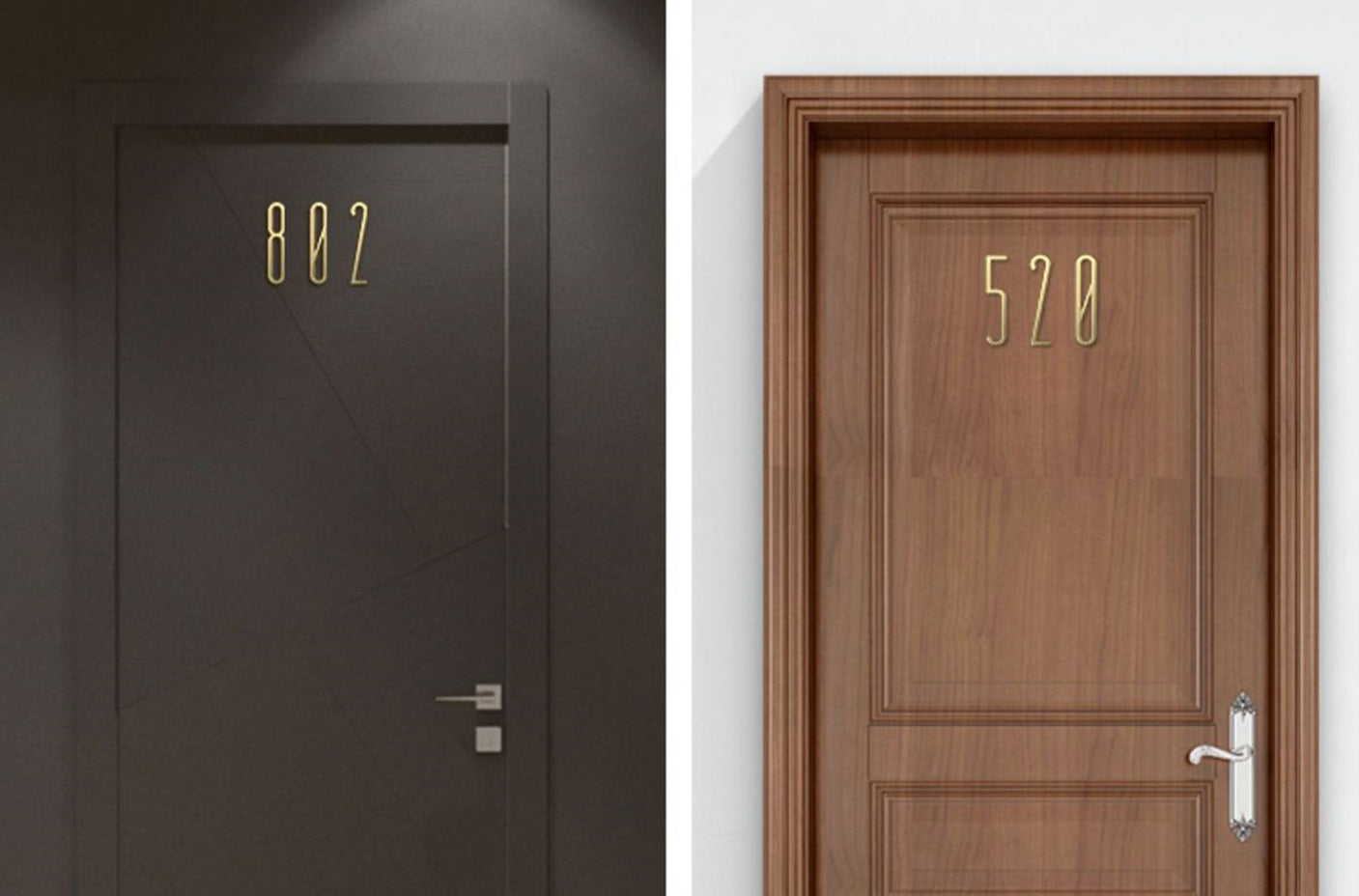 7cm Self-adhesive Brass House Numbers Symbols Alphabet Letter for Address Door Mailbox Decor