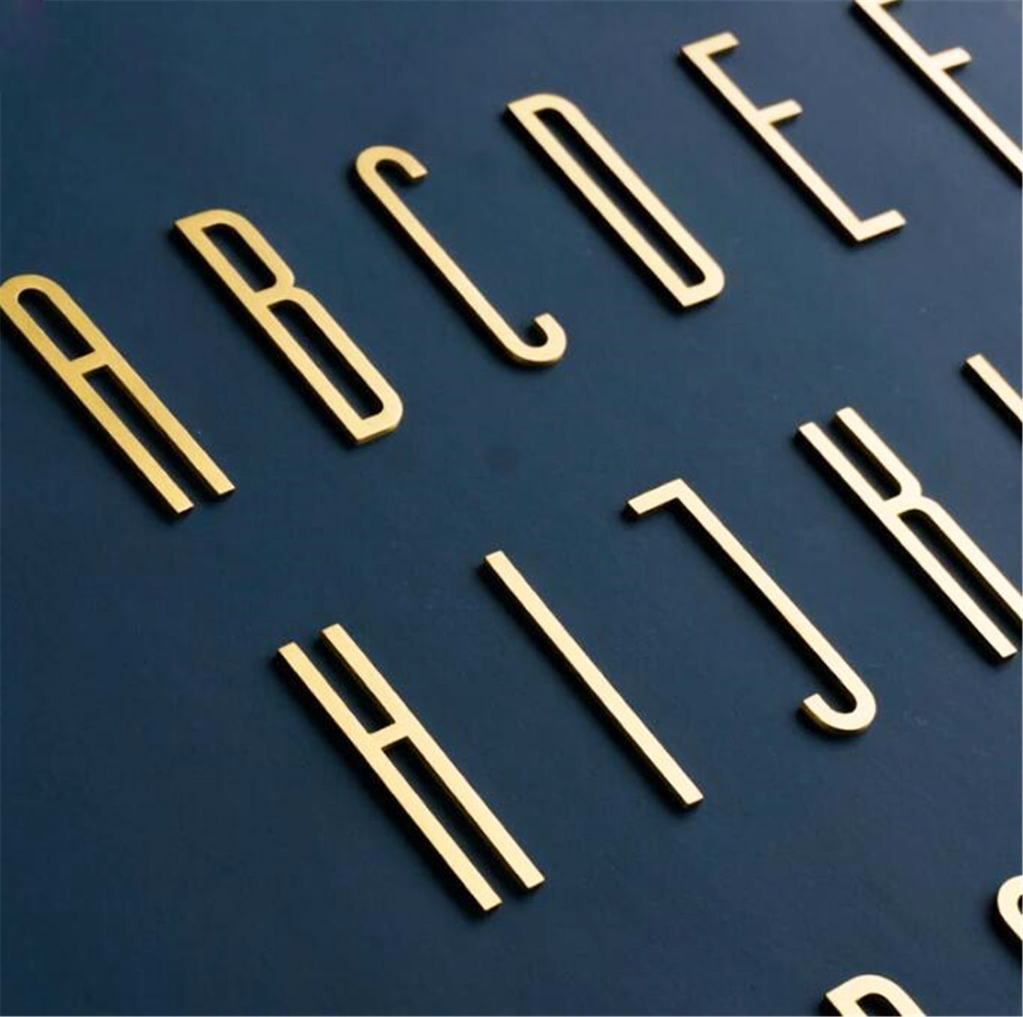 7cm Self-adhesive Brass House Numbers Symbols Alphabet Letter for Address Door Mailbox Decor