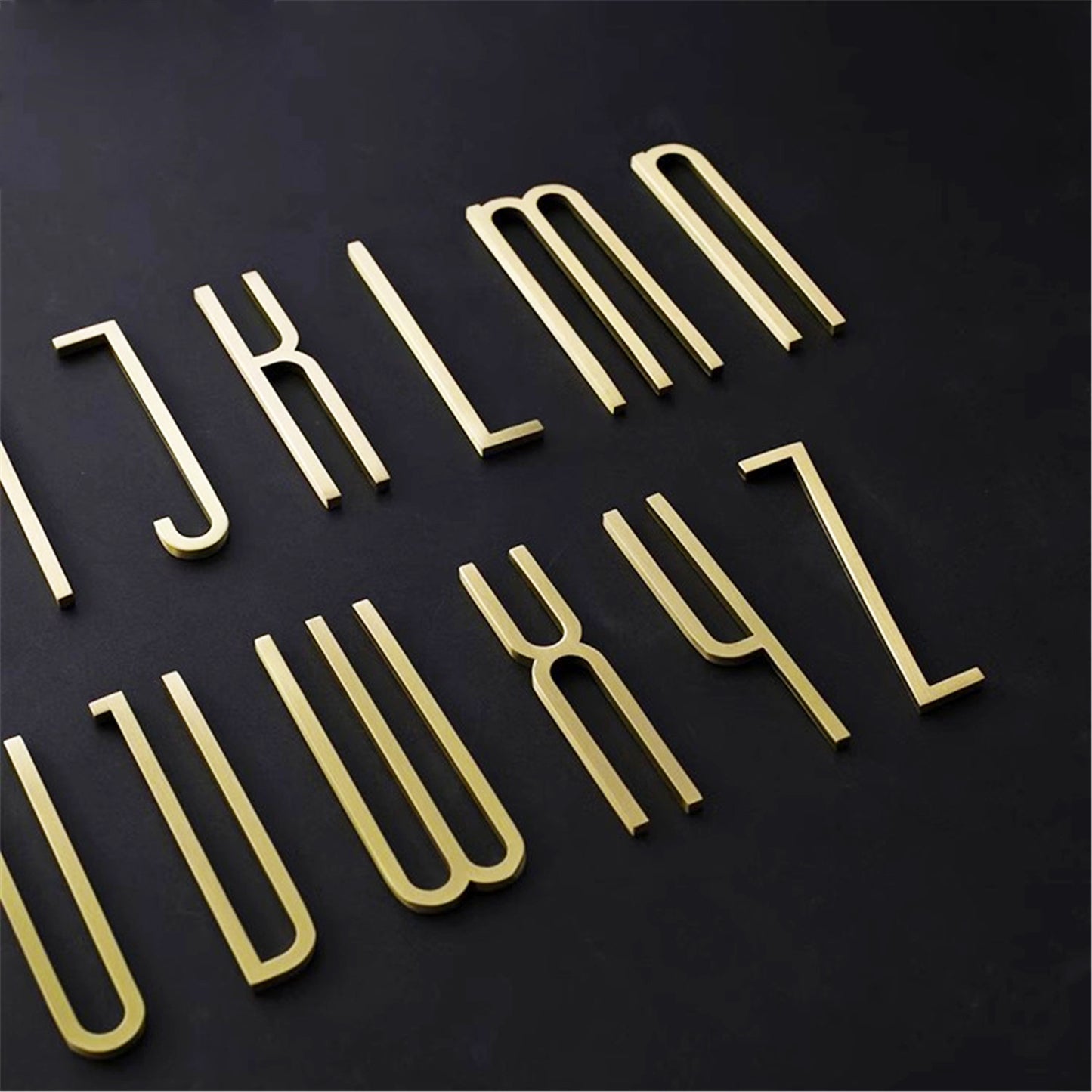 7cm Self-adhesive Brass House Numbers Symbols Alphabet Letter for Address Door Mailbox Decor