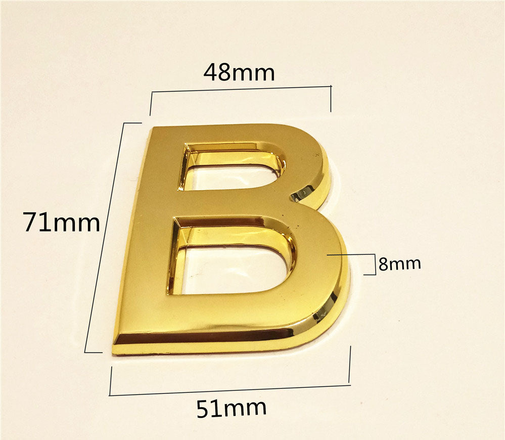 Self-adhesive Resin House Numbers Gold Symbols Alphabet for Address Door Mailbox Decor Modern House Numbers Resin 70*48*8mm