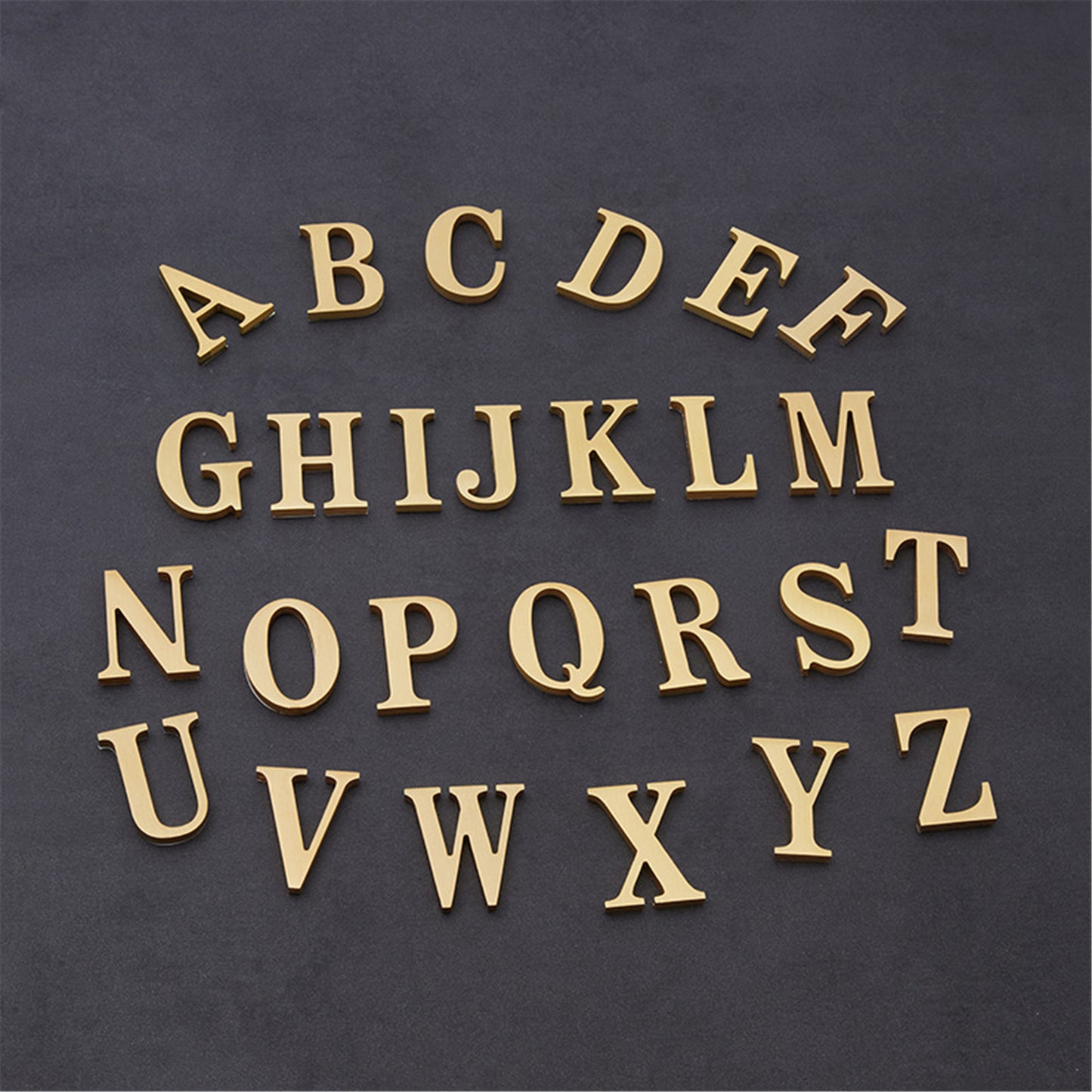 Self-adhesive Brass House Numbers Symbols Alphabet for Address Door Mailbox Decor Modern Golden House Numbers