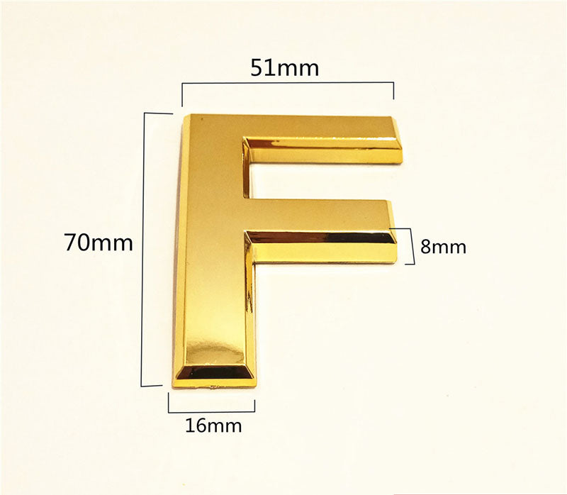 Self-adhesive Resin House Numbers Gold Symbols Alphabet for Address Door Mailbox Decor Modern House Numbers Resin 70*48*8mm