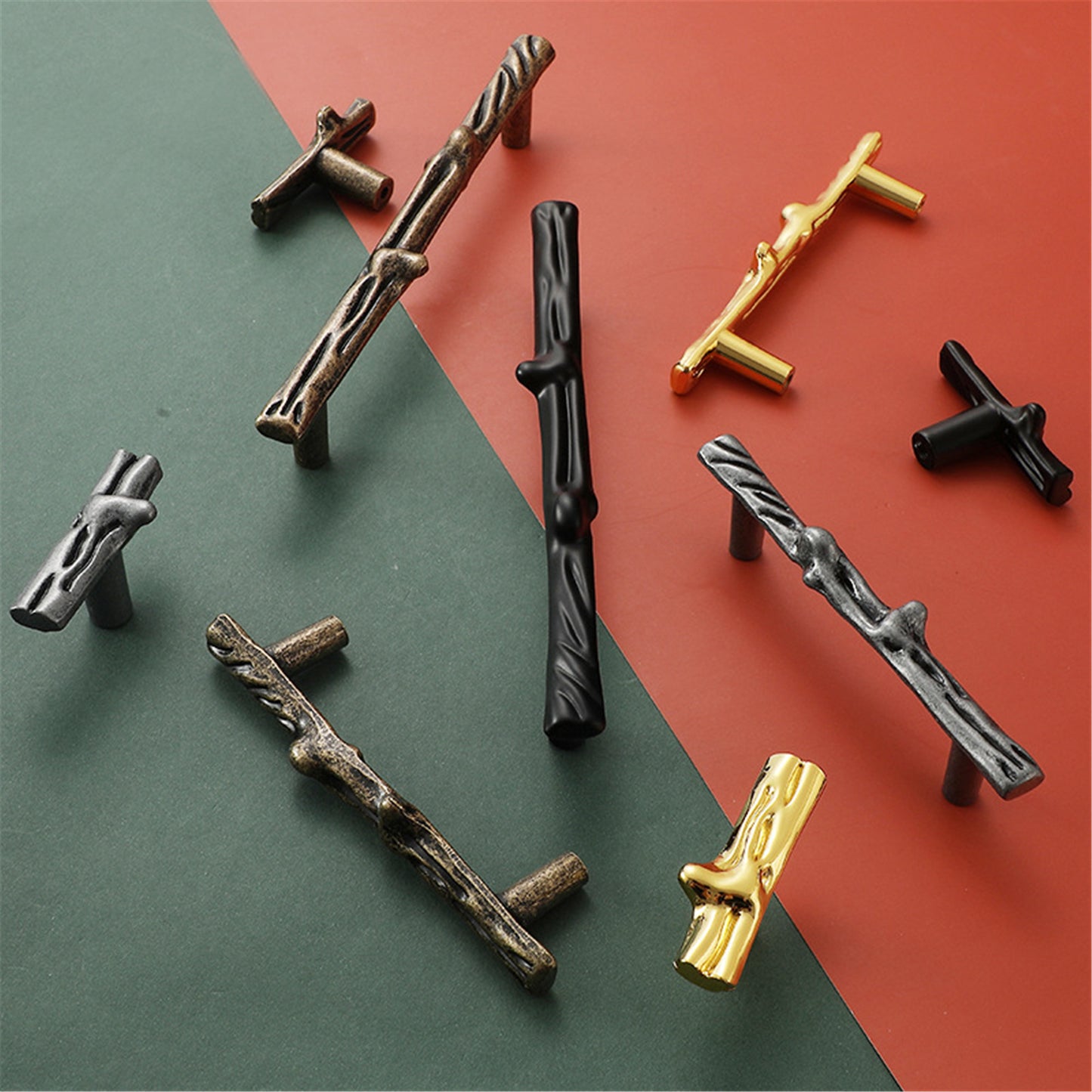 Drawer Pulls Modern T Knobs Bar Door Handles Cupboard Kitchen Cabinet Dresser Long Pull Hardware Gold Silver Black Bronze