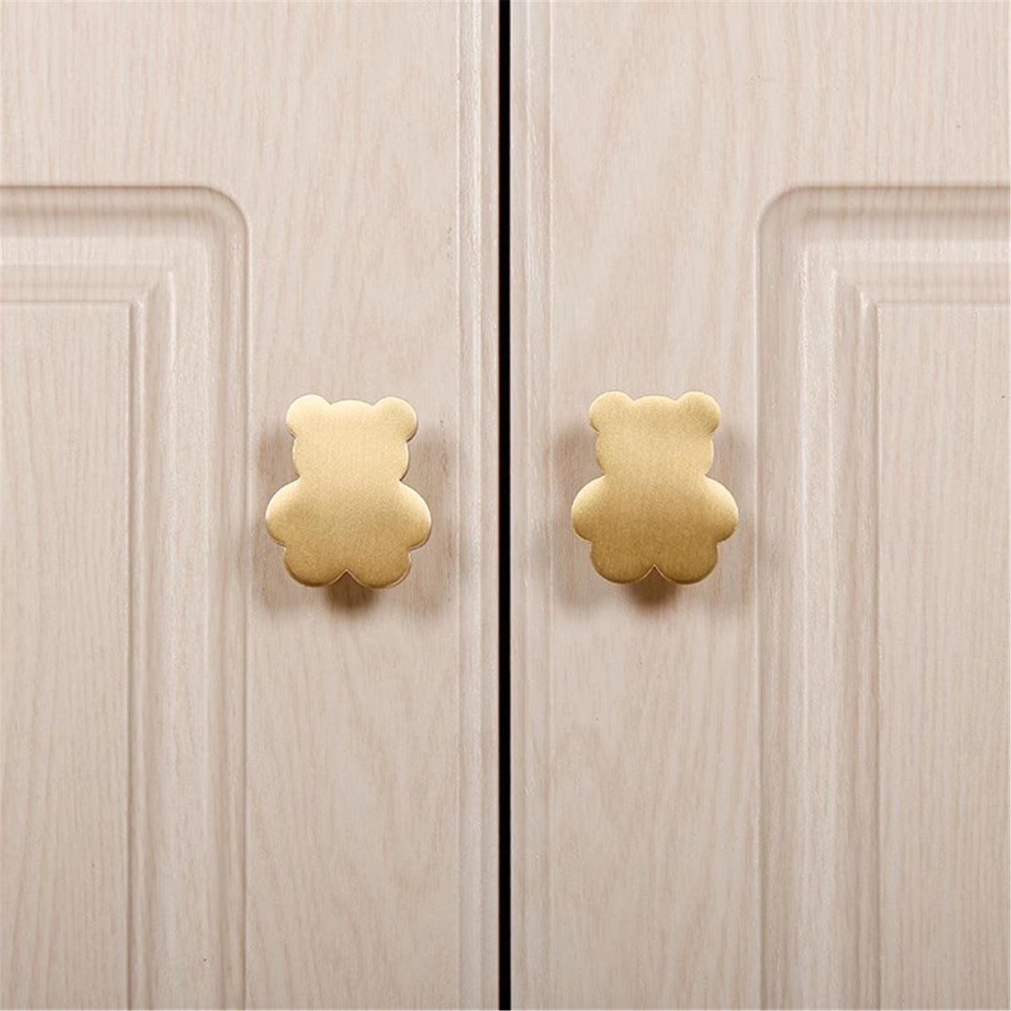 Brass Drawer Pulls Little Bear Modern Wardrobe Handles Cupboard Kitchen Cabinet Dresser Knob Hardware Home Decor