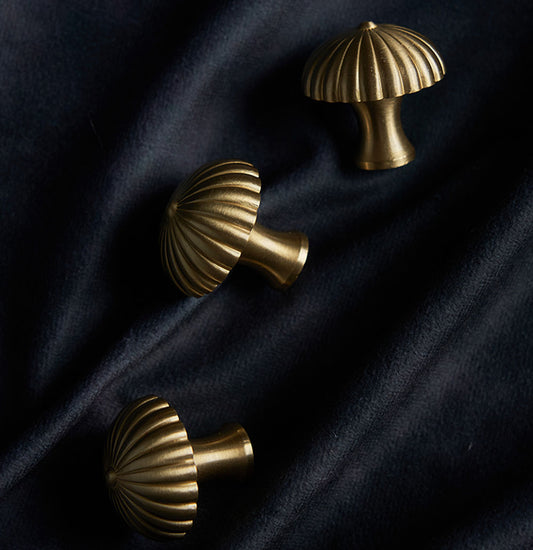 Brass Drawer Knob Pulls Mushroom Modern Door Handles Cupboard Kitchen Cabinet Wardrobe Closet Door Knob Hardware Gold