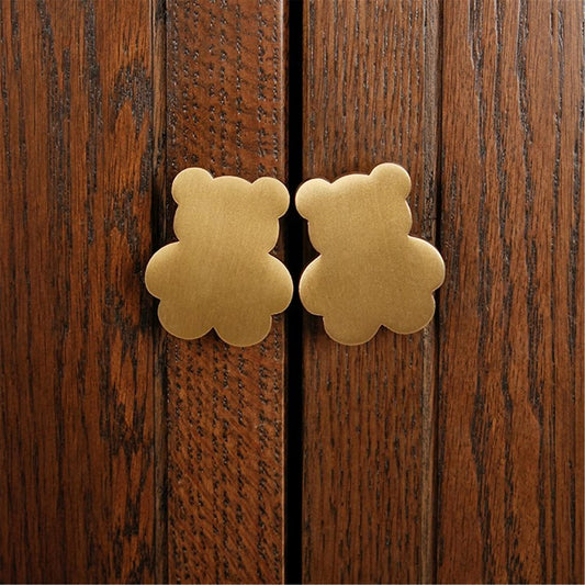 Brass Drawer Pulls Little Bear Modern Wardrobe Handles Cupboard Kitchen Cabinet Dresser Knob Hardware Home Decor