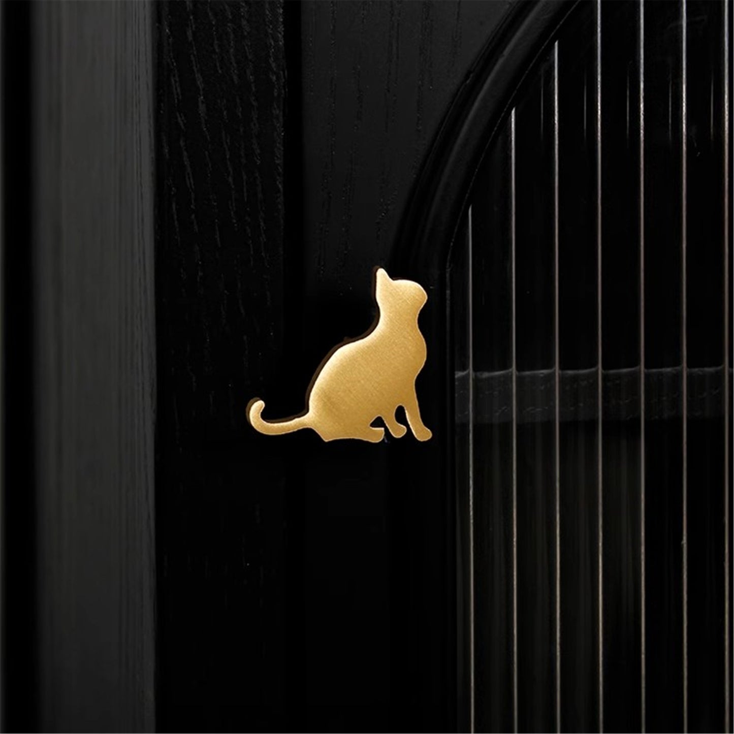 Brass Drawer Pulls Cat Modern Wardrobe Handles Cupboard Kitchen Cabinet Dresser Knob Hardware Home Decor