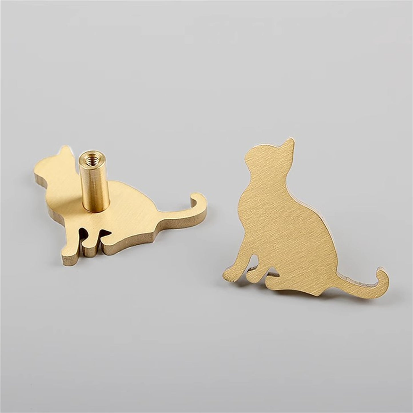 Brass Drawer Pulls Cat Modern Wardrobe Handles Cupboard Kitchen Cabinet Dresser Knob Hardware Home Decor