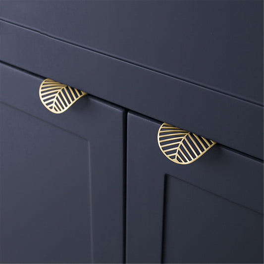 Brass Drawer Pulls Gold Hollow Leaves Drawer Handles Cupboard Kitchen Cabinet Dresser Knob Hardware Modern Home Decor