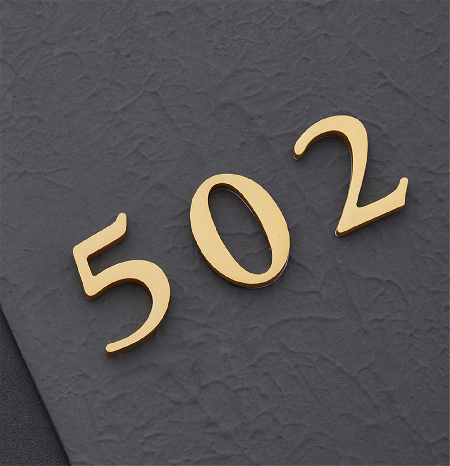 Self-adhesive Brass House Numbers Symbols Alphabet for Address Door Mailbox Decor Modern Golden House Numbers