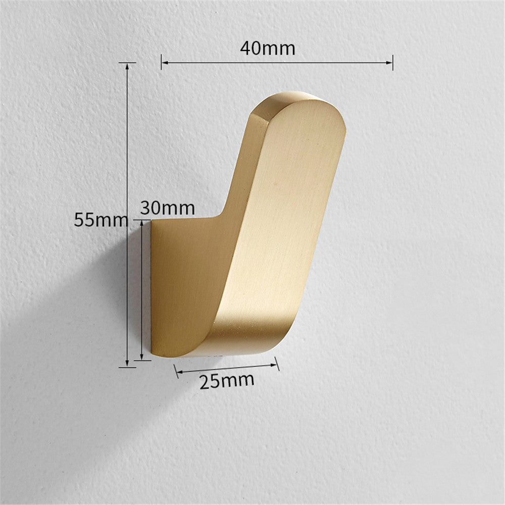 Brass Solid Hooks Coat Wall Hook Wall-mounted Coat Hangers Racks Hooks Bathroom Towel Scarves Keys Hook Hardware