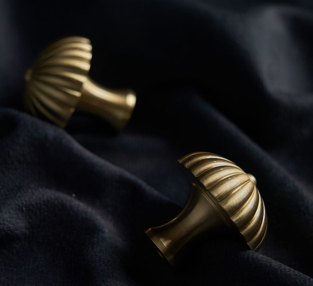 Brass Drawer Knob Pulls Mushroom Modern Door Handles Cupboard Kitchen Cabinet Wardrobe Closet Door Knob Hardware Gold