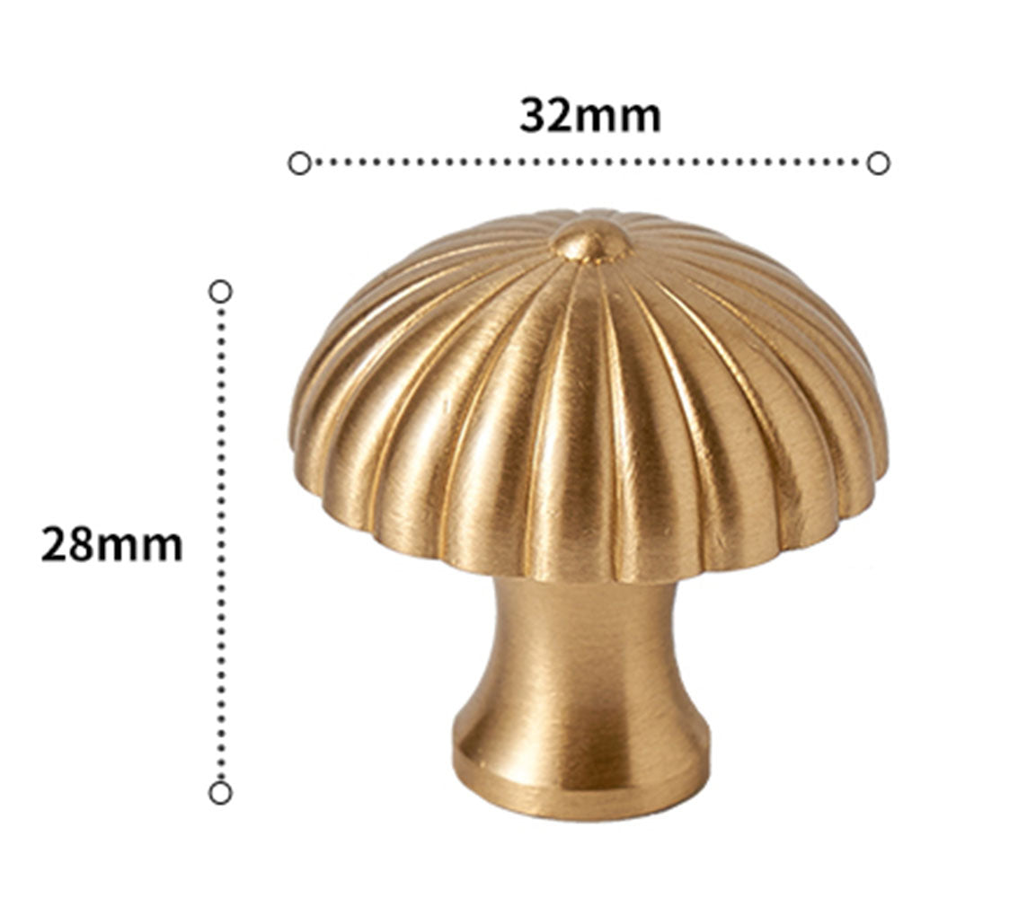 Brass Drawer Knob Pulls Mushroom Modern Door Handles Cupboard Kitchen Cabinet Wardrobe Closet Door Knob Hardware Gold