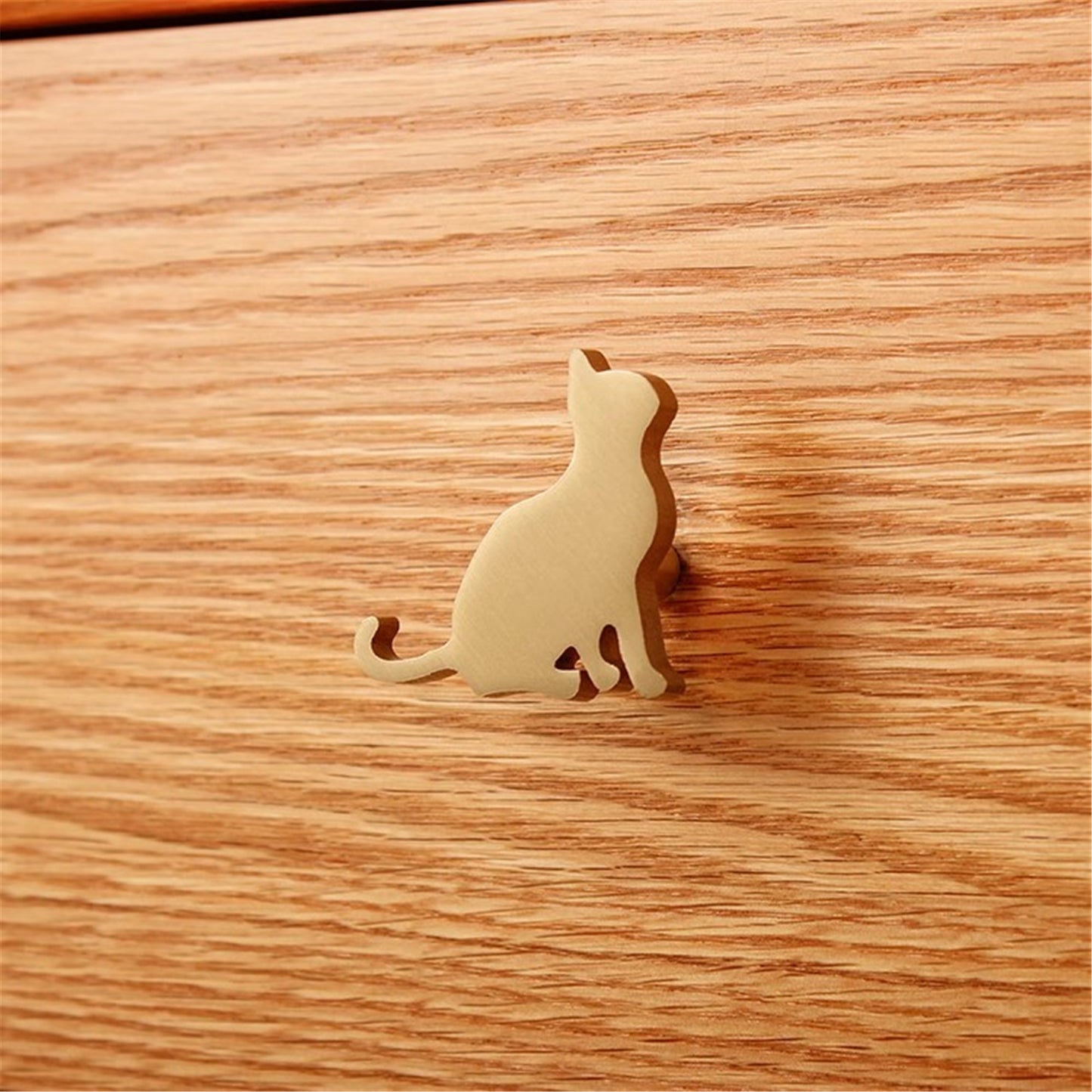 Brass Drawer Pulls Cat Modern Wardrobe Handles Cupboard Kitchen Cabinet Dresser Knob Hardware Home Decor