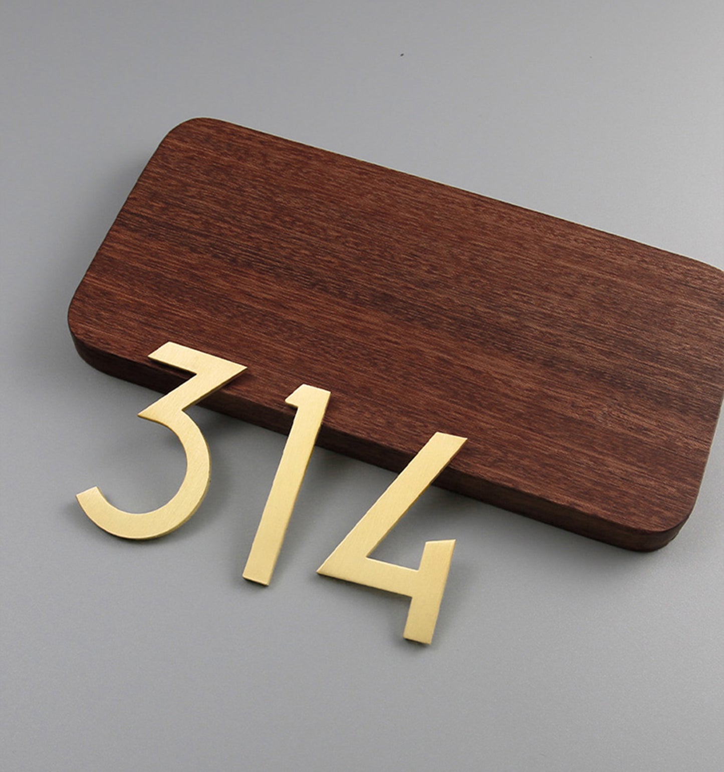 Self-adhesive Brass House Door Numbers for Address Door Mailbox Modern Golden Black House Numbers