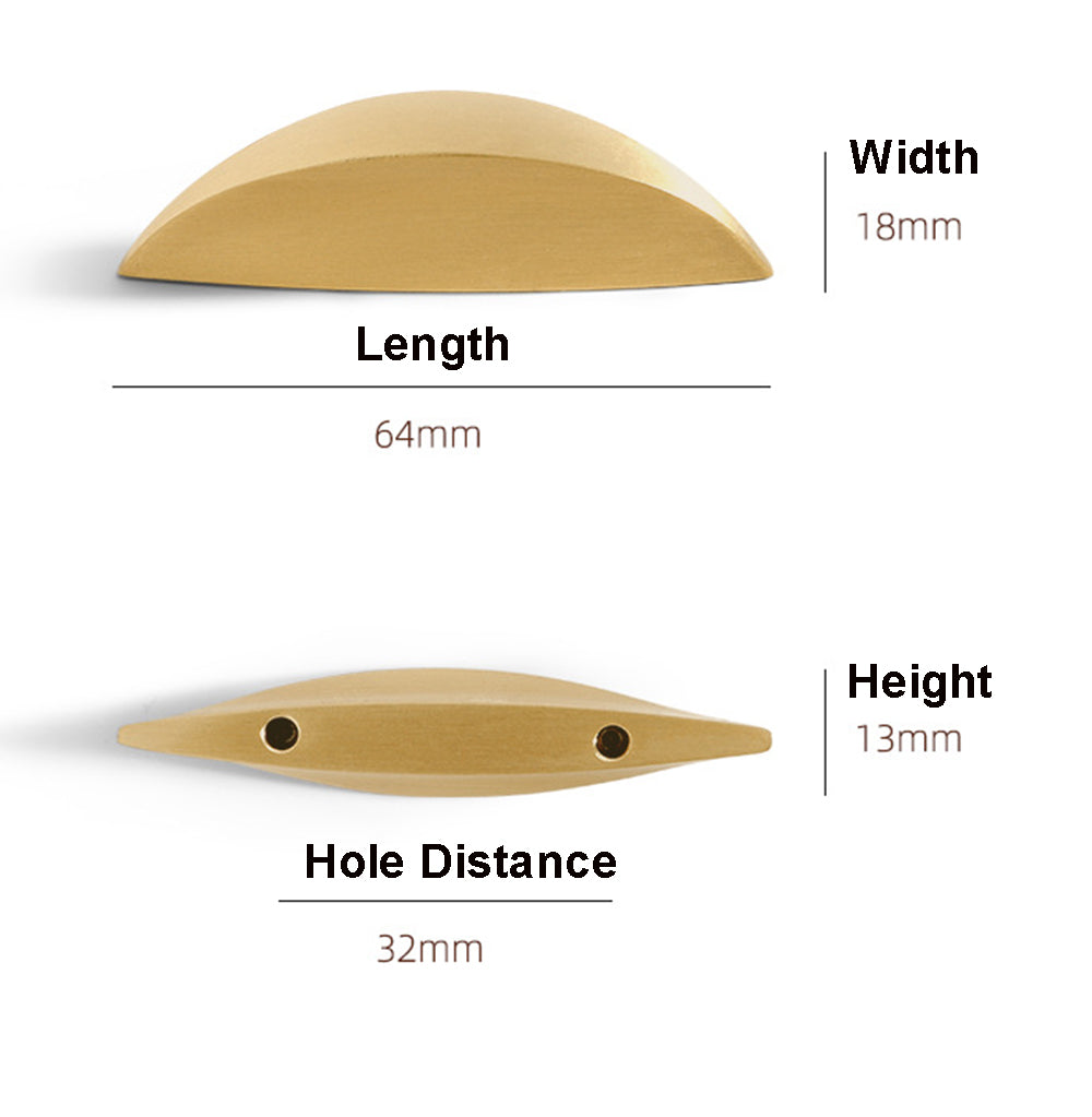 Solid Brass Door Handles Drawer Pulls Wardrobe Cupboard Bookcase Kitchen Cabinet Dresser Gold Pulls Modern Home Decor