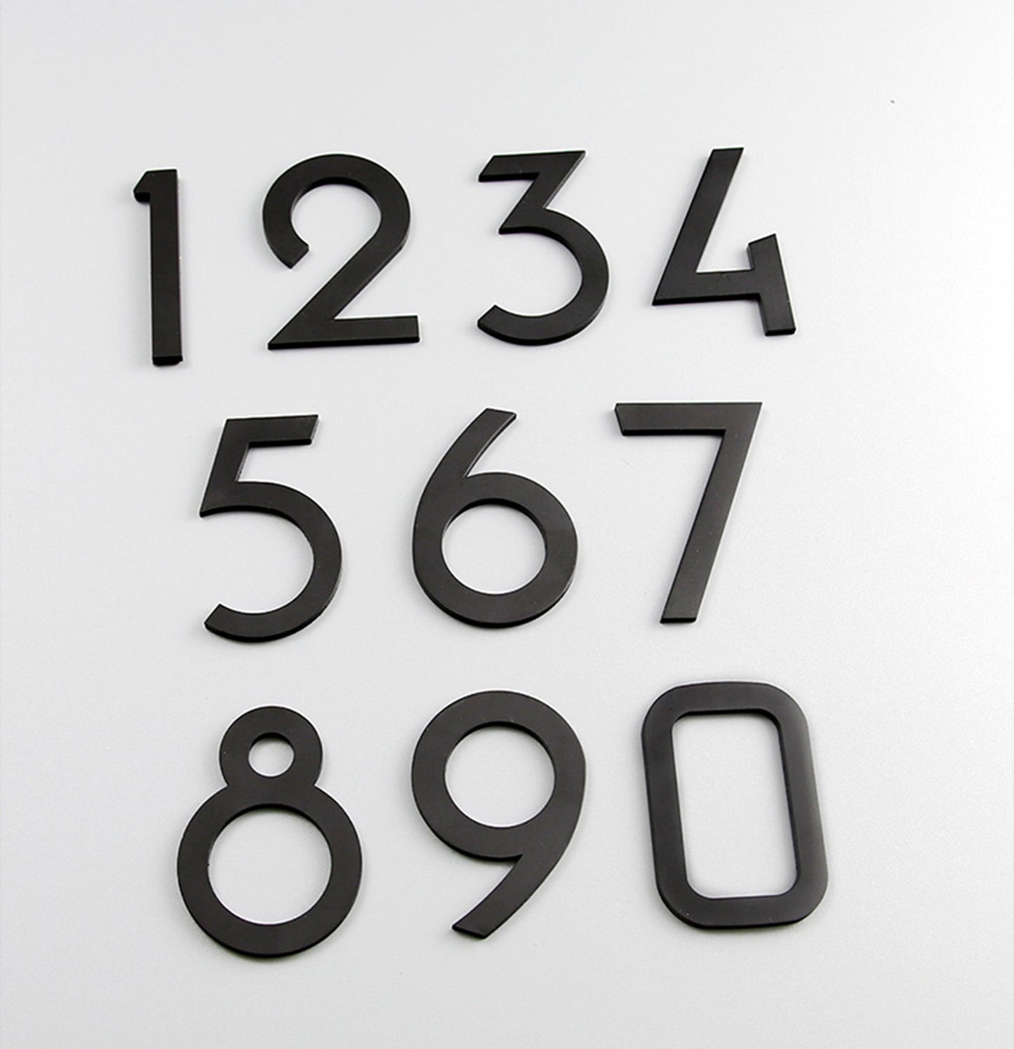 Self-adhesive Brass House Door Numbers for Address Door Mailbox Modern Golden Black House Numbers